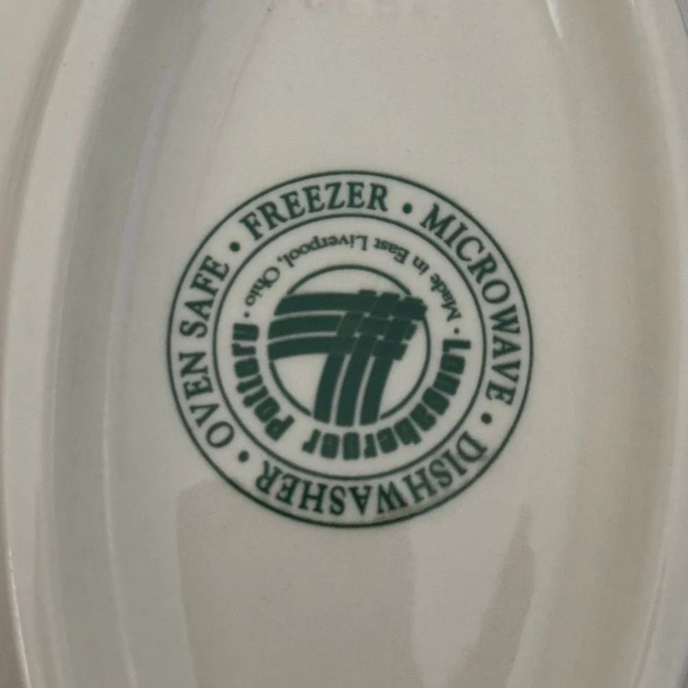 Longaberger Pottery‎ Woven Traditions Oval Serving Bowl Oven Safe